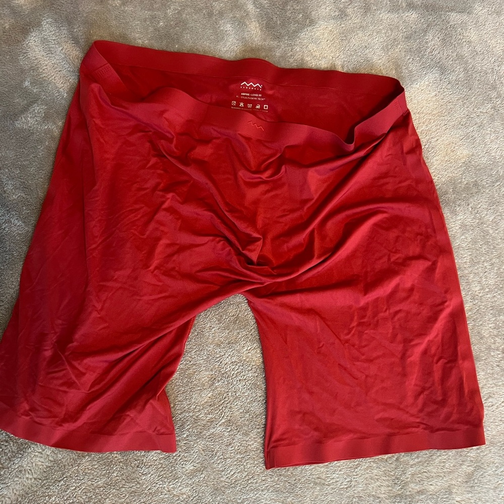 Red Athletic Compression Shorts